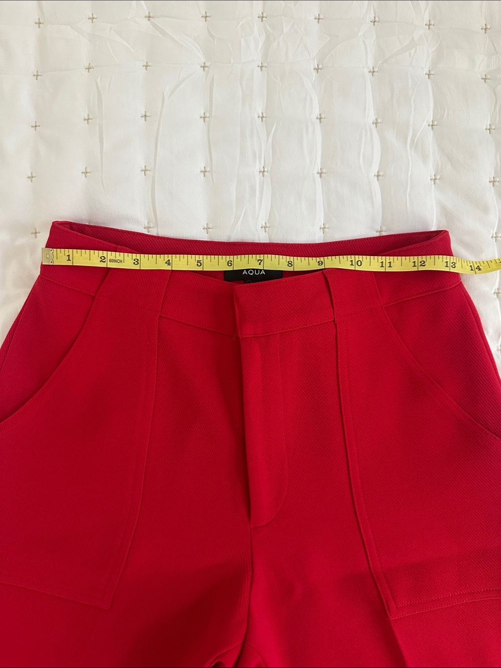 Aqua Red trousers with Front Pockets